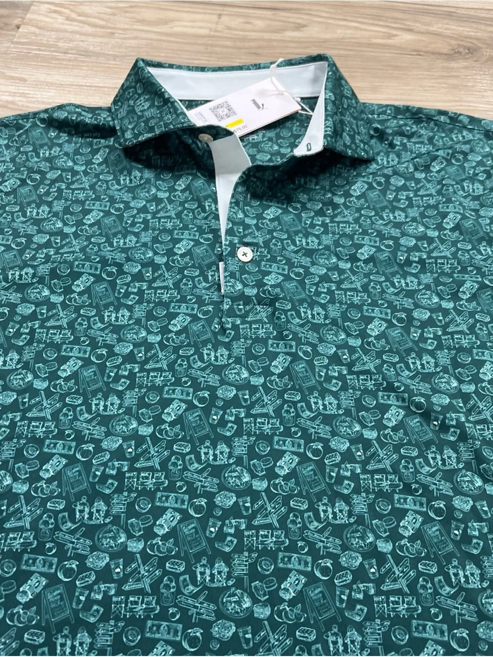 PUMA MATTR Peach Stand Upf40+ Golf Polo Men’s Size Medium 630579-02 $75 NWT